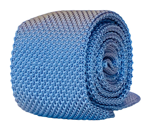 cornflower blue  knitted tie